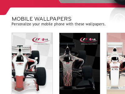 Formula 1 Racing And LG Mobile Phones