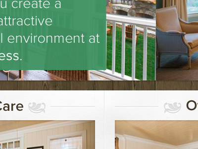 Corners client green texture wood