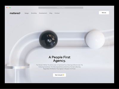 Mattered - Landing Page design 3d 3d landing page 3d work creative work design landing page ui ui design ui landing ui web webpage