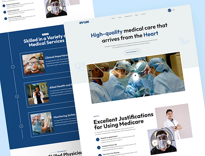 Medical Healthcare Website Design clinic doctor health hospital landing page medical uiux user interface web design website