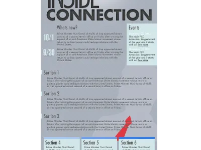 Newsletter Update blue feedback grey newsletter rebound red tie