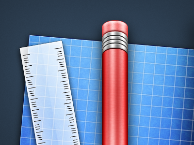 Pencil blueprint icon mac os x