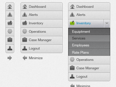 Nav button gui interface menu navigation