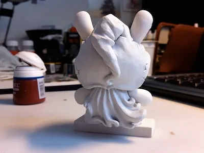 SHAPESHIFTER 3" Dunny Custom WIP cape custom dunny kidrobot sculpey sculpting toy vinyl
