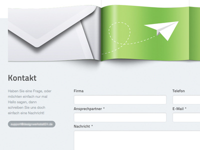 Contact Form blue broschüre bruchure clean contact content cool email field fields flyer fold form formular green grey header homepage kontakt light mail shiny titillium webdesign webseite website