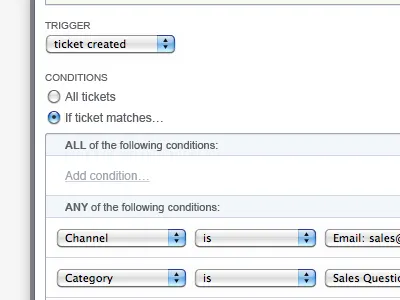 Rules form uservoice webapp