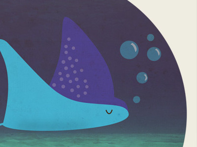 stingray animal blue illustration shark