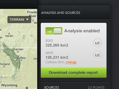 Trying other switching possibilities green map overview switch