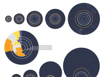 info-detritus area blue circles infographic magazine orange texture yellow