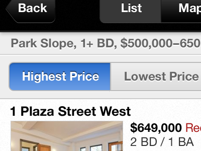 NYT Real Estate app iphone nytimes ui