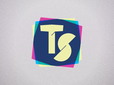 Ts Colorful blue green logo pink yellow