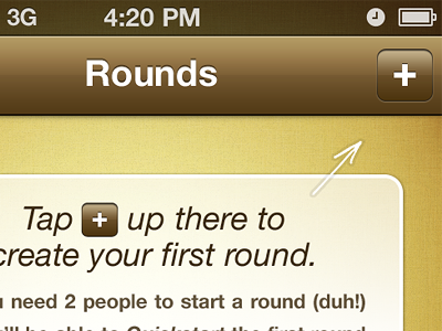 Pointers app duh first run iphone retina