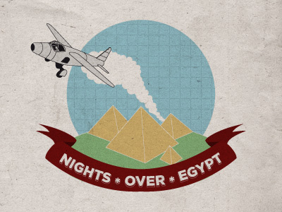 Nights Over Egypt blue egypt gotham green poster print pyramid