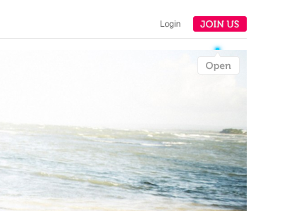 Open? blue museo pink web design white