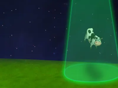 Beam blue grass green sky