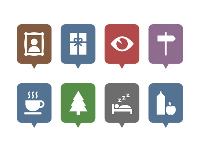 Map Markers icon illustration