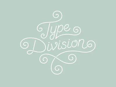 Type Division Logotype 3 custom green lines logotype type typography