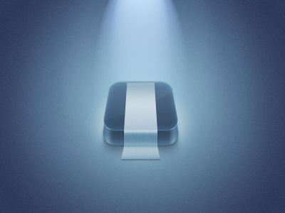 “Candy” box blue candy icon light photoshop shiny