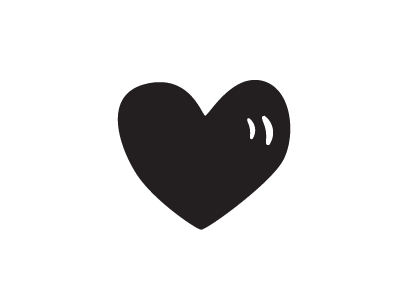 Heart black happy magic fun time heart hmft icon illustration