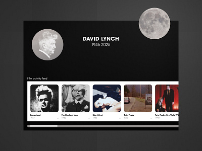 #047 activity feed daily ui david lynch tribute design digital digital design ui uxui web design