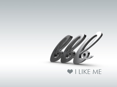 I Like Me bbb contest metal script silver veer