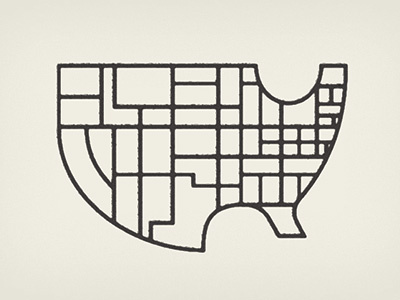 USA Simple simplified usa map