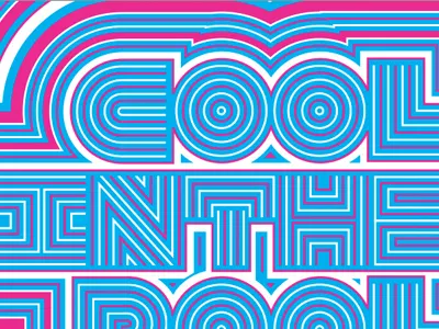 Cool in the Pool Records Logo concentric cool in the pool logo type vibrate words