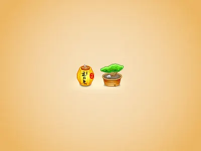 Oriental 48px bonsai lantern