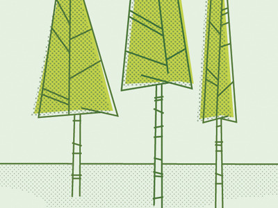 Trees green illustration packaging tree