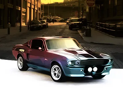 Eleanor Rebound 1967 car eleanor illustration mustang rebound shelby