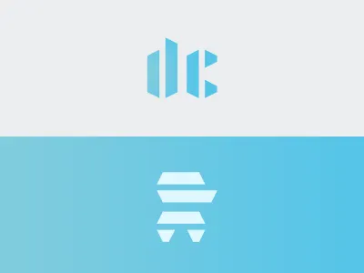 DentCare blue dental dental laboratory dentcare geometric light blue rotation sharp