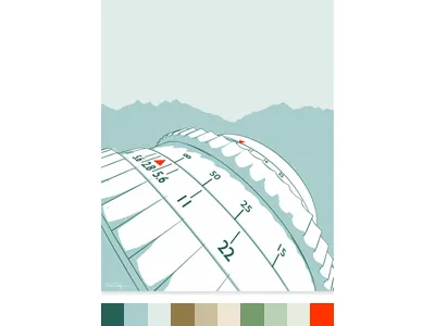 Camera Landscapes: Arctic camera illustration landscape lens printmaking