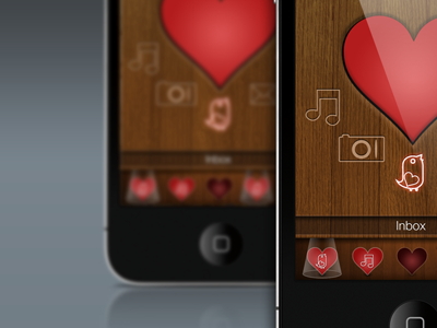 TweetHearts for iPhone brown heart iphone red tweet twitter wood