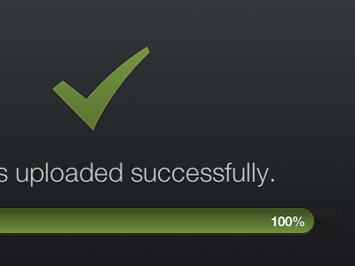 Uploaded successfully black drag and drop green helveticons html5 onehub progress progress bar