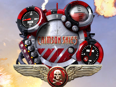 Crimson Skies for XBOX | WMP Skin Final Art game gray model red the skins factory windows media player skin xbox