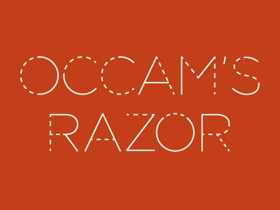 Occam's Razor logo typography