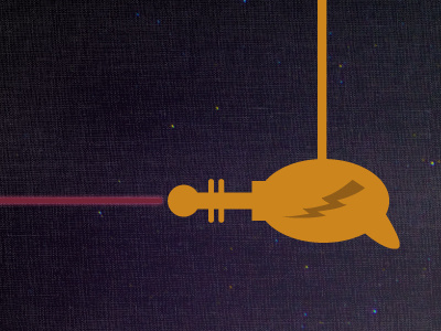 Laser Gun blue design illustration mustard red space texture web website yellow