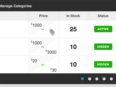 Multiple Prices - Yin/Yang tables ui