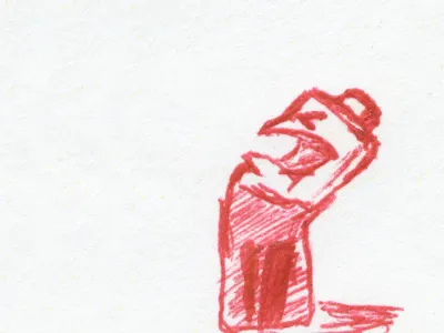 Bad Battery angry bad red sketch