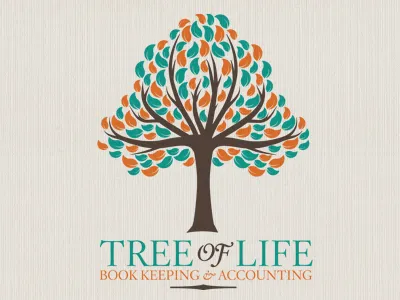 Tree of Life PT. 2 blue handrawn illustration illustrator life logo orange tree