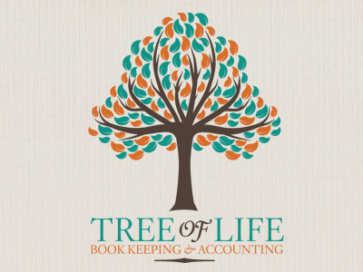 Tree of Life PT. 2 blue handrawn illustration illustrator life logo orange tree