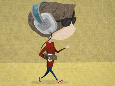 Record Player Dude illustration