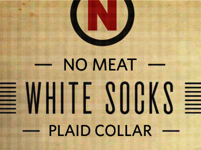 No Meat! meat plaid socks whitney