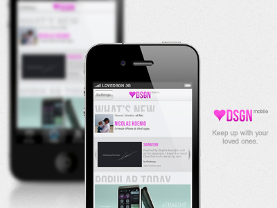 LoveDsgn Mobile application design iphone lovedsgn mobile pink screen ui ux white