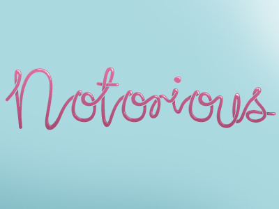 Notorious Pink Spaghetti blue cool notorious pink typography