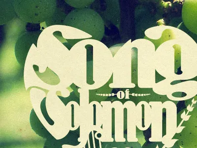 Song of Solomon bible green heart icon illustration jesus logo typography unused vintage