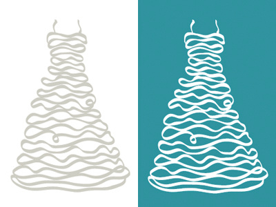 white dress dress illustration logo wedding