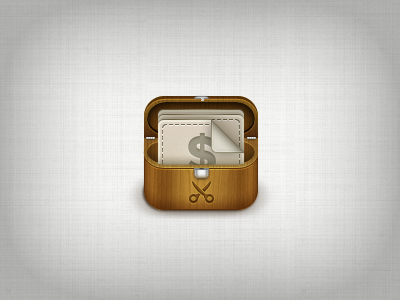 New app icon - take two box brown coupon icon wood