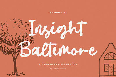 Insight Baltimore - Handbrush Font branding brush font graphic design header logotype packaging script font