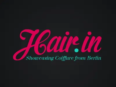 Hair in berlin fashion hair logo typography